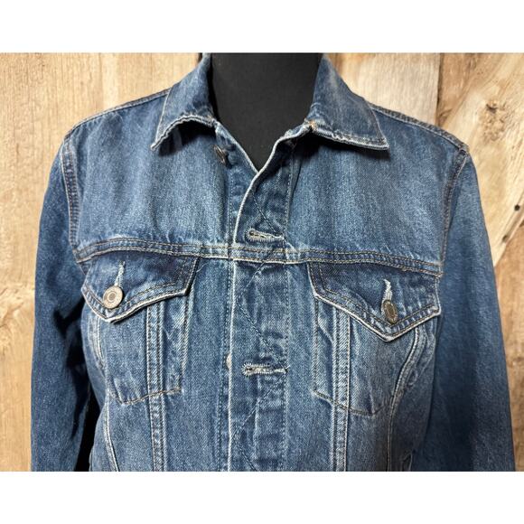 Gap Kids Girl’s XXL Blue Jean Jacket Tomboy Button Down Denim Long Sleeve Unisex - Picture 2 of 11